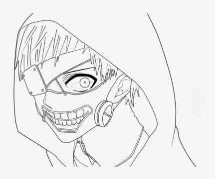 Dibujo de Kaneki Ken de Tokyo Ghoul para Colorear