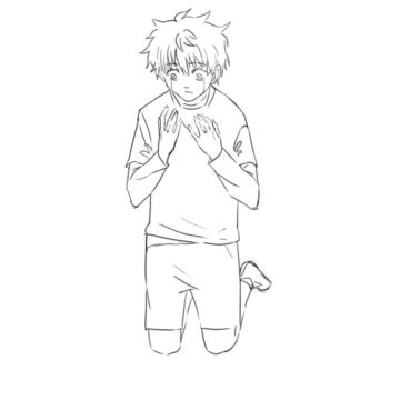 Dibujo de Killua Zoldyck Llorando para Colorear