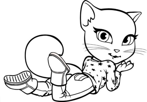 Dibujo de Linda Hablando a Angela para Colorear