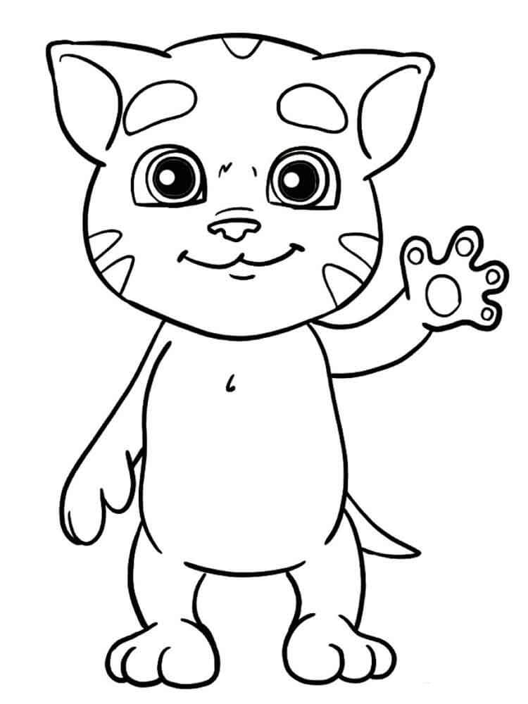 Dibujo de El bebé Mas Lindo Hablando Tom para Colorear