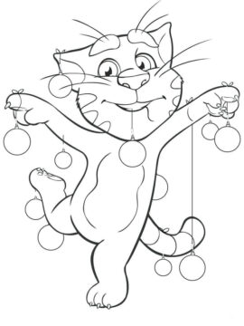 Dibujo de Tom el Hablador Bailando para Colorear