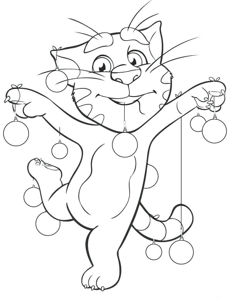 Dibujo de Tom el Hablador Bailando para Colorear