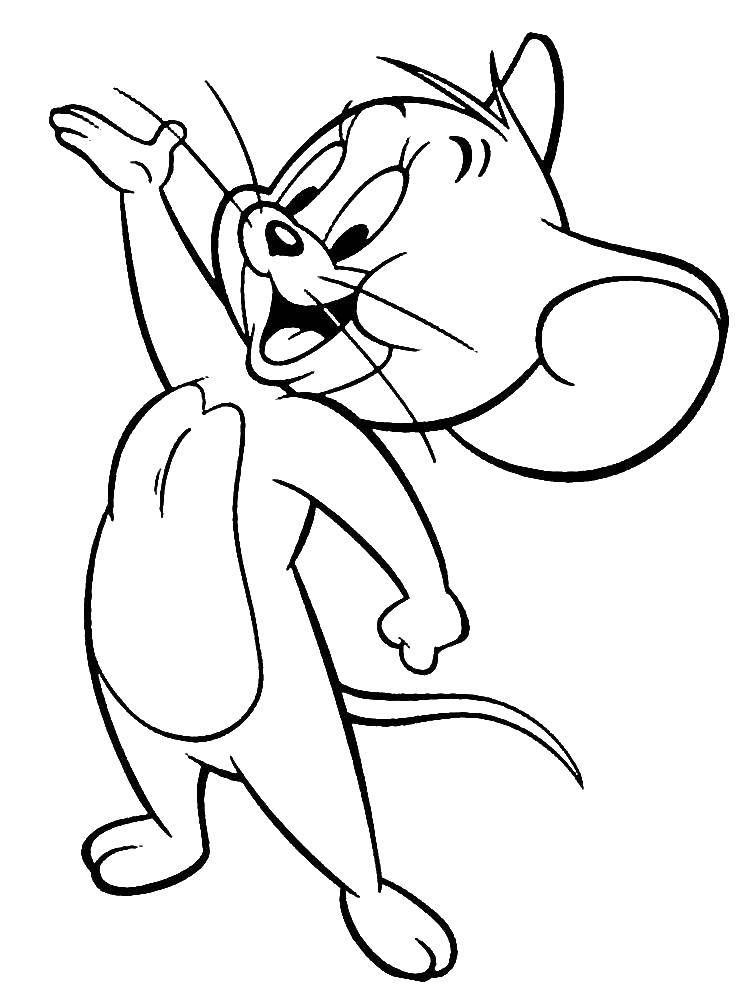 Dibujo de Felices Vacaciones Jerry para Colorear