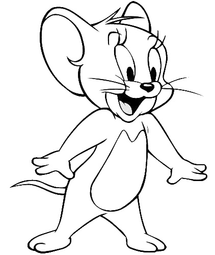Dibujo de Feliz Jerry para Colorear
