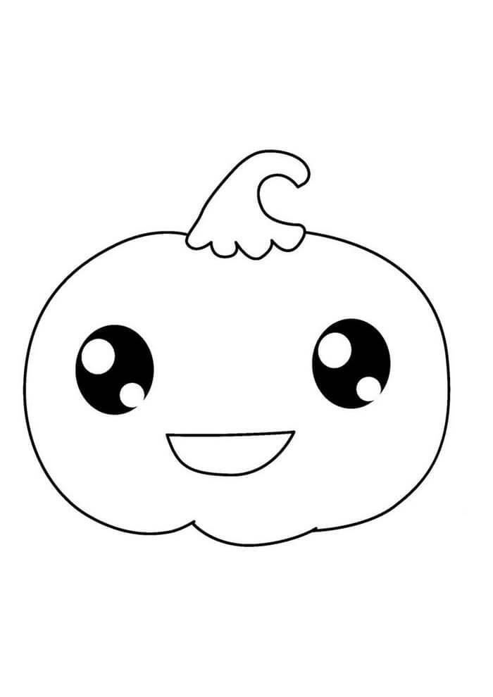 Dibujo de Chibi Tomate Kawaii para Colorear