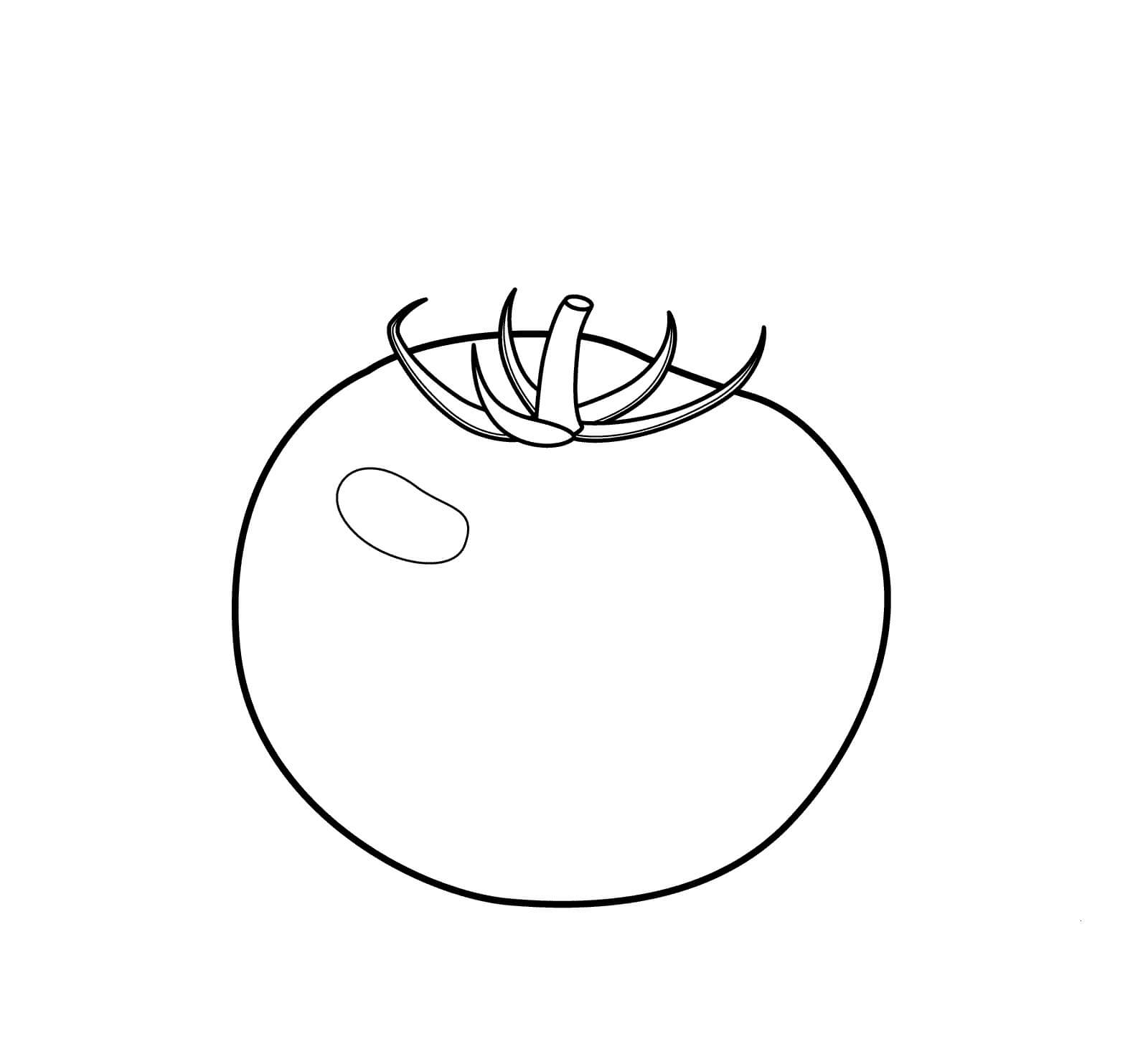 Dibujo de Tomate Lindo para Colorear