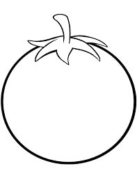 Dibujo de Tomate Simples para Colorear