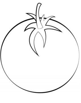 Dibujo de Un Tomate para Colorear