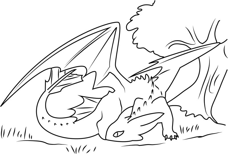 Dibujo de 1530759766 Toothless See Back Coloring Pagea4 para Colorear