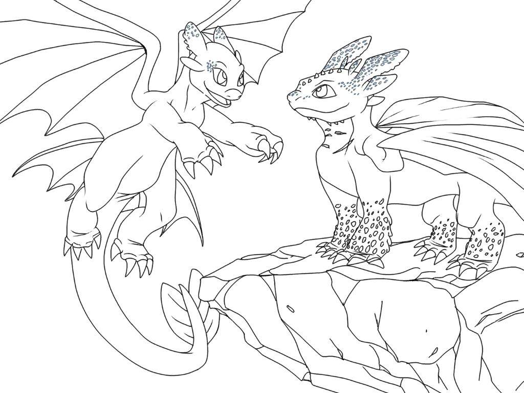 Dibujo de Furia sin Dientes y Ligera para Colorear