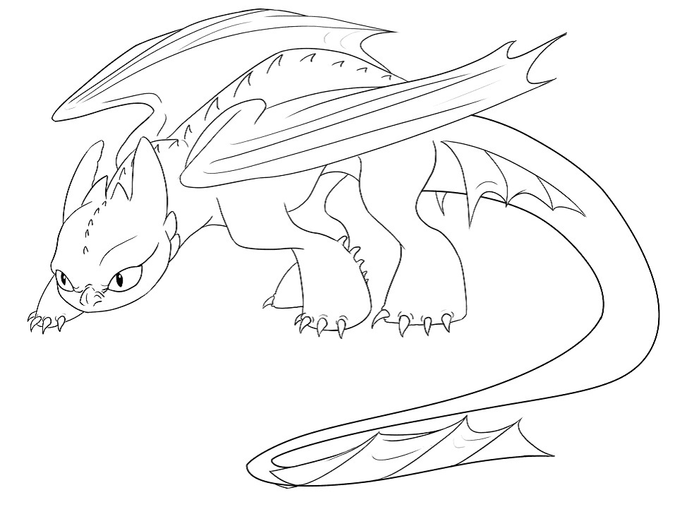 Dibujo de Progresivo Toothless para Colorear