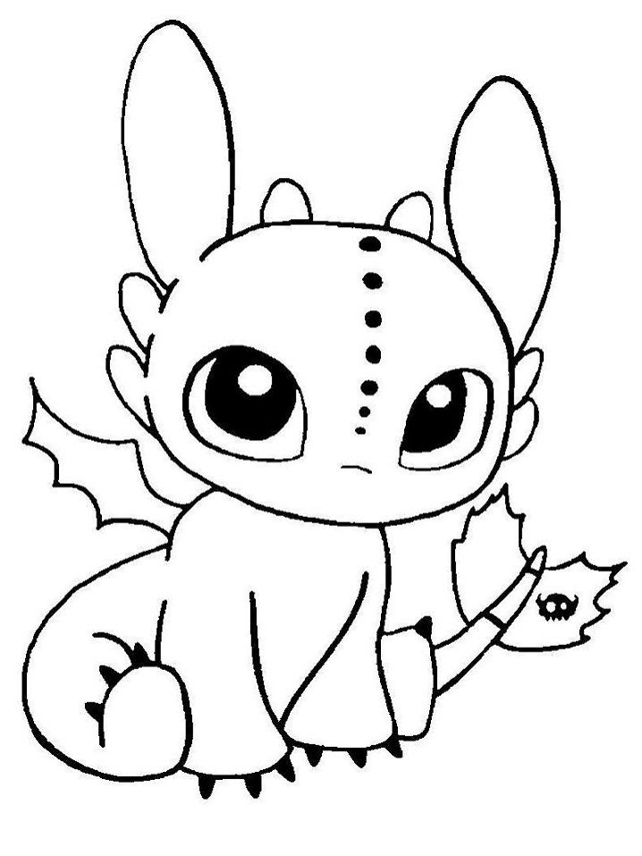 Dibujo de Toothless bebé para Colorear