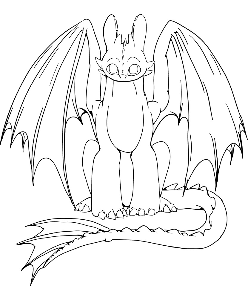 Dibujo de Toothless para Colorear