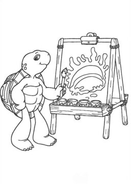 Dibujo de Pintura de Franklin para Colorear
