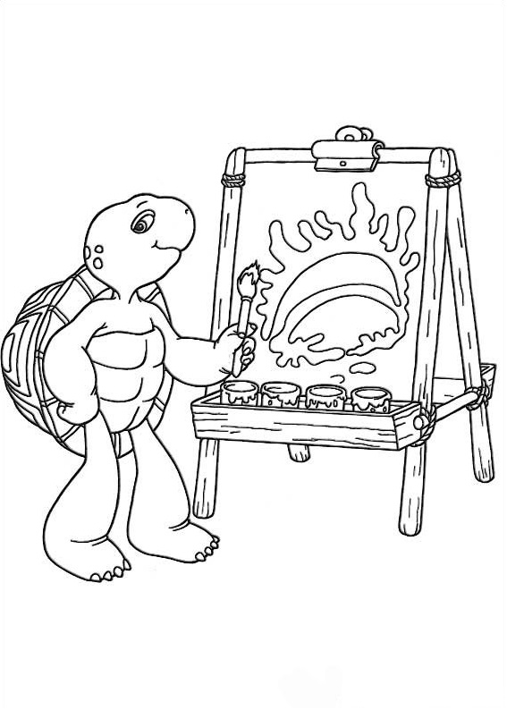 Dibujo de Pintura de Franklin para Colorear