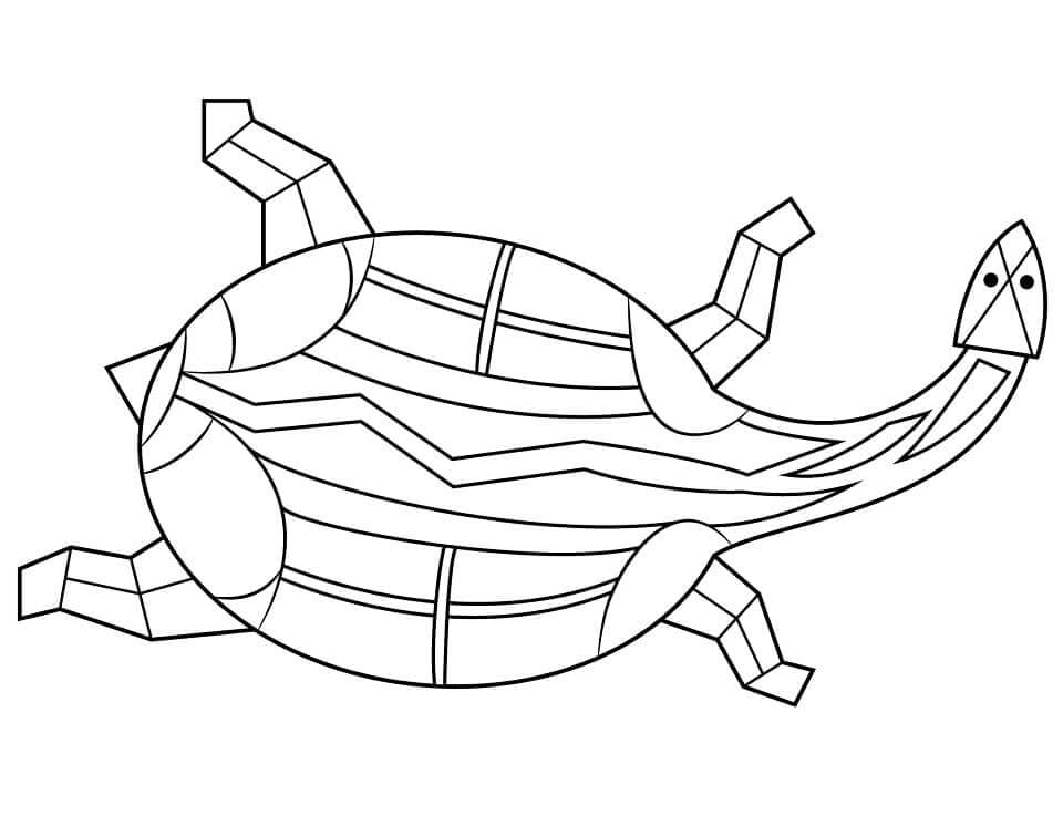 Dibujo de Gran Tortuga para Colorear