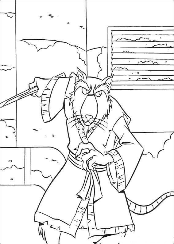 Dibujo de Astilla Rata Mutada para Colorear