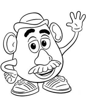 Dibujo de Papa Divertida para Colorear