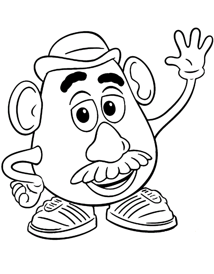 Dibujo de Papa Divertida para Colorear
