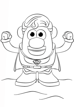 Dibujo de Papa Superhombre para Colorear