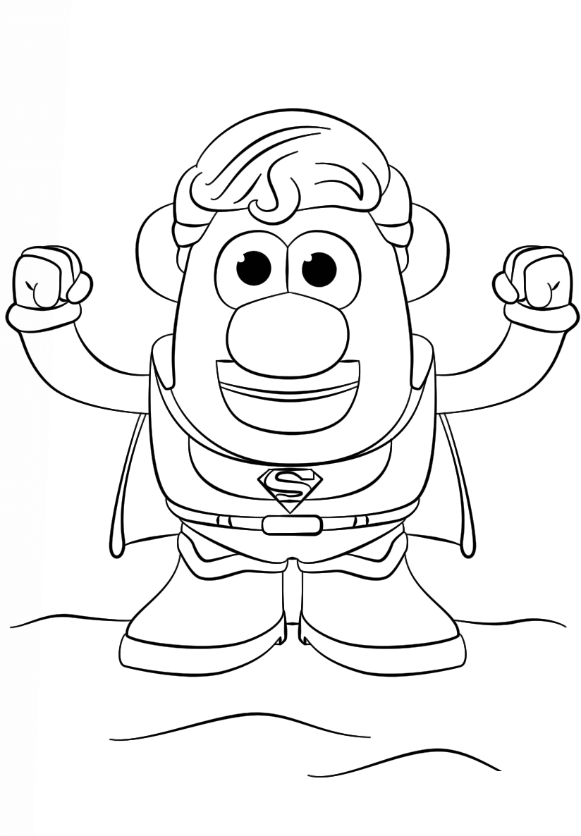 Dibujo de Papa Superhombre para Colorear