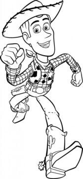 Dibujo de Woody Corriendo para Colorear