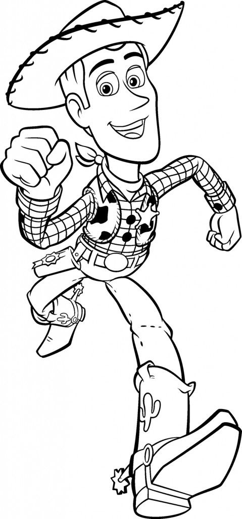 Dibujo de Woody Corriendo para Colorear