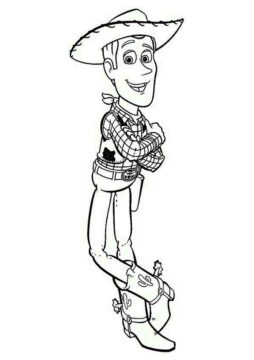 Dibujo de Woody Sonriendo para Colorear