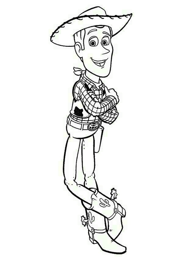 Dibujo de Woody Sonriendo para Colorear