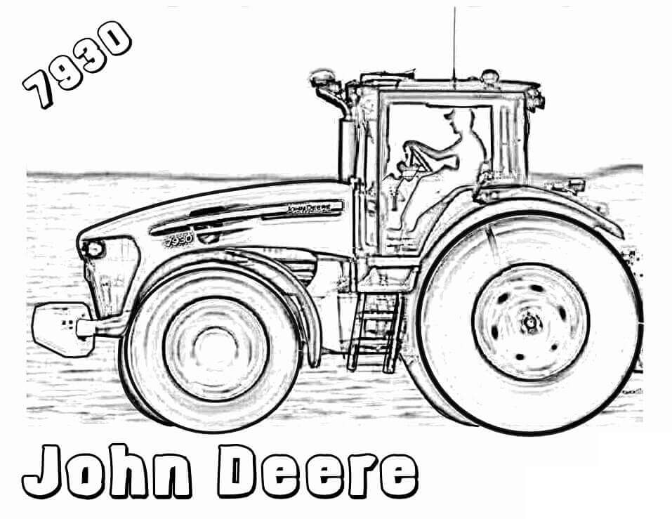 Dibujo de John Deere 7930 para Colorear