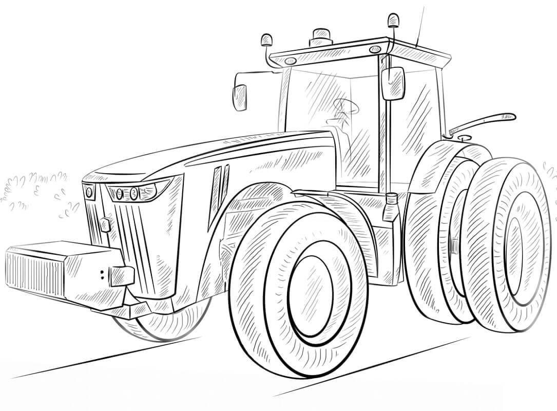 Dibujo de John Deere Tractor para Colorear