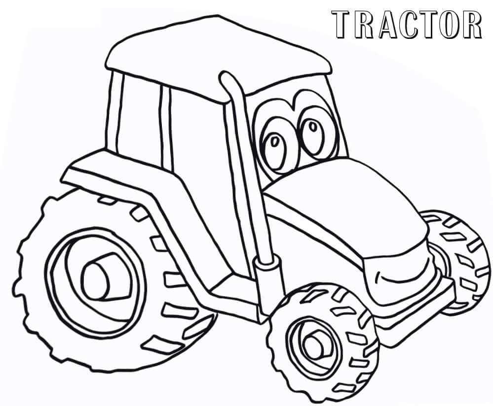 Dibujo de Tractor 1 para Colorear