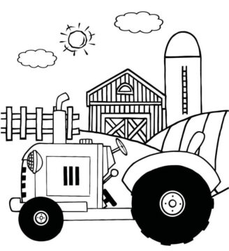 Dibujo de Tractor para Colorear