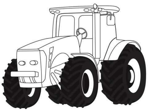 Dibujo de Tractor agrícola para Colorear
