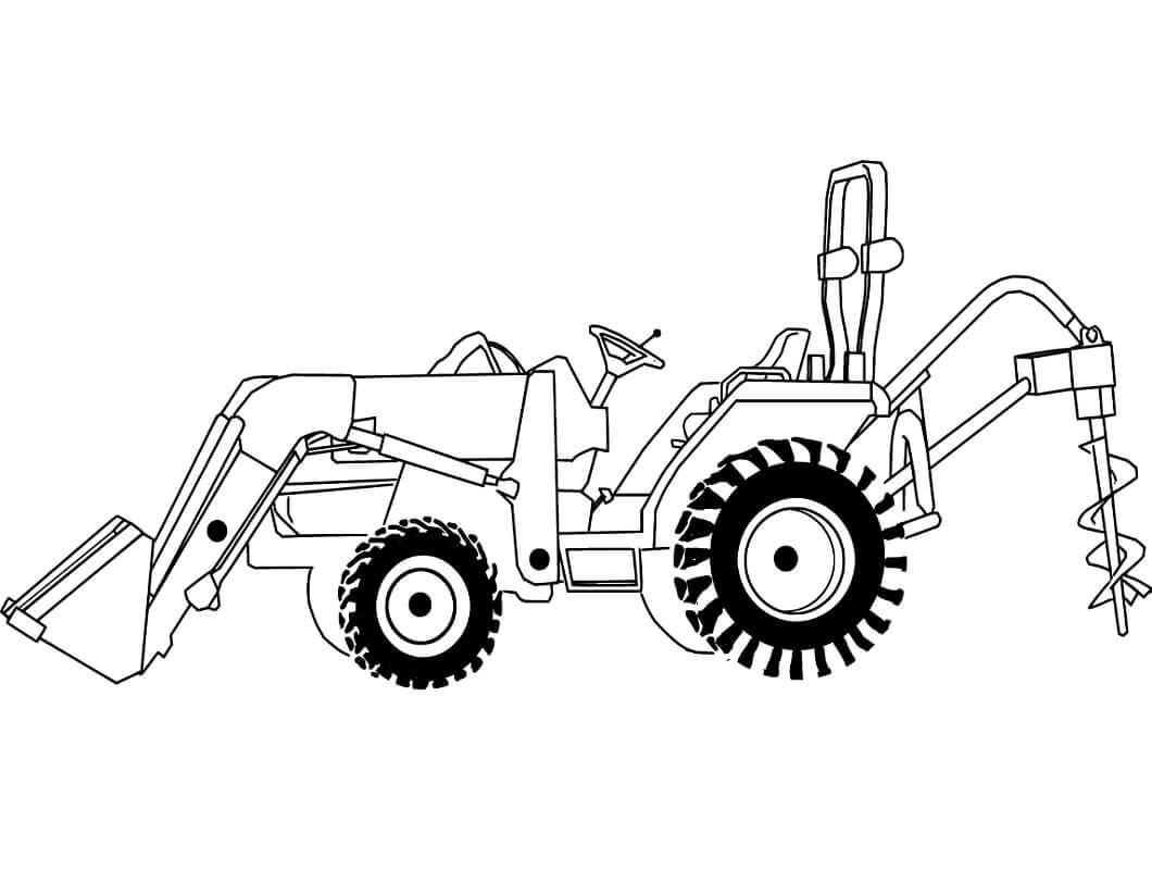Dibujo de Tractor de Carga para Colorear