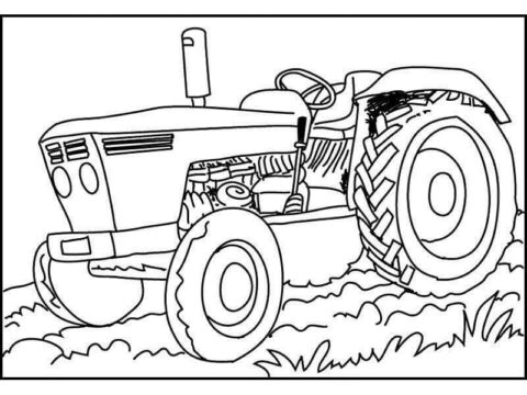Dibujo de Tractor de Dibujo para Colorear