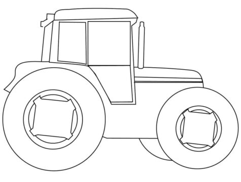 Dibujo de Tractor de Granja para Colorear