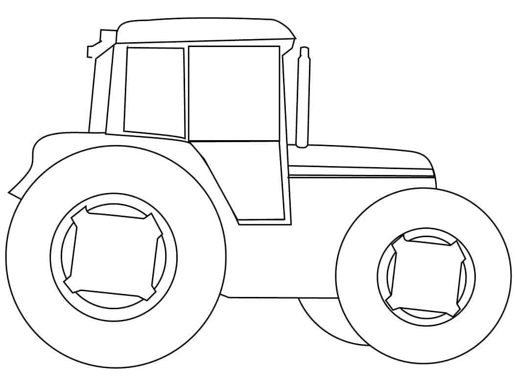 Dibujo de Tractor de Granja para Colorear