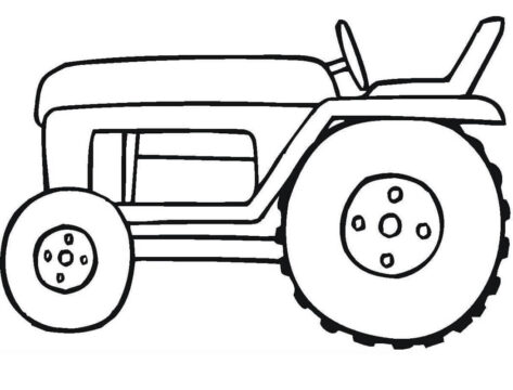 Dibujo de Tractor pequeño para Colorear