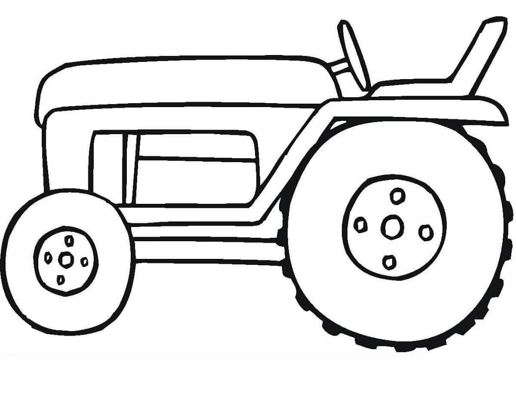 Dibujo de Tractor pequeño para Colorear