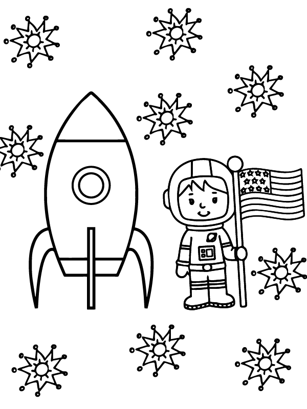 Dibujo de Peculiar Space Shuttle Coloring Page 1 para Colorear