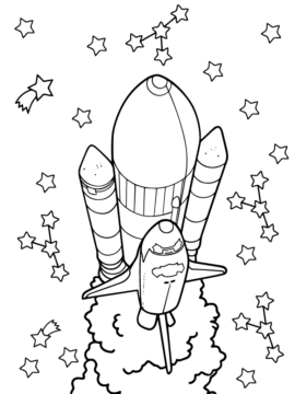 Dibujo de Space Rocket Of Nasa Coloring Page para Colorear