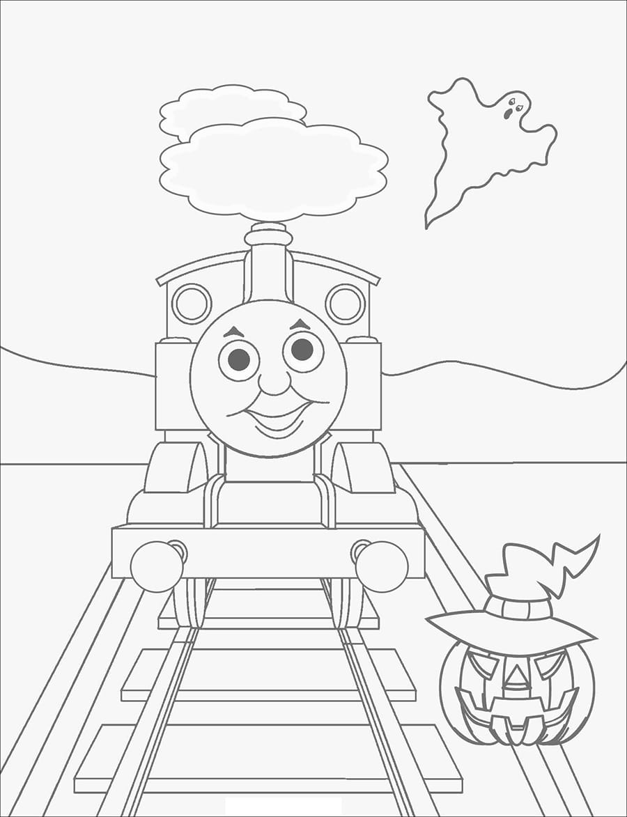 Dibujo de Entrena con Calabaza para Colorear