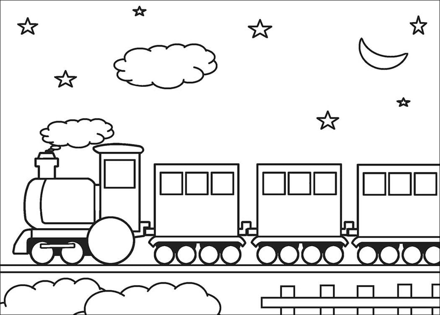 Dibujo de Entrenar en la Noche para Colorear