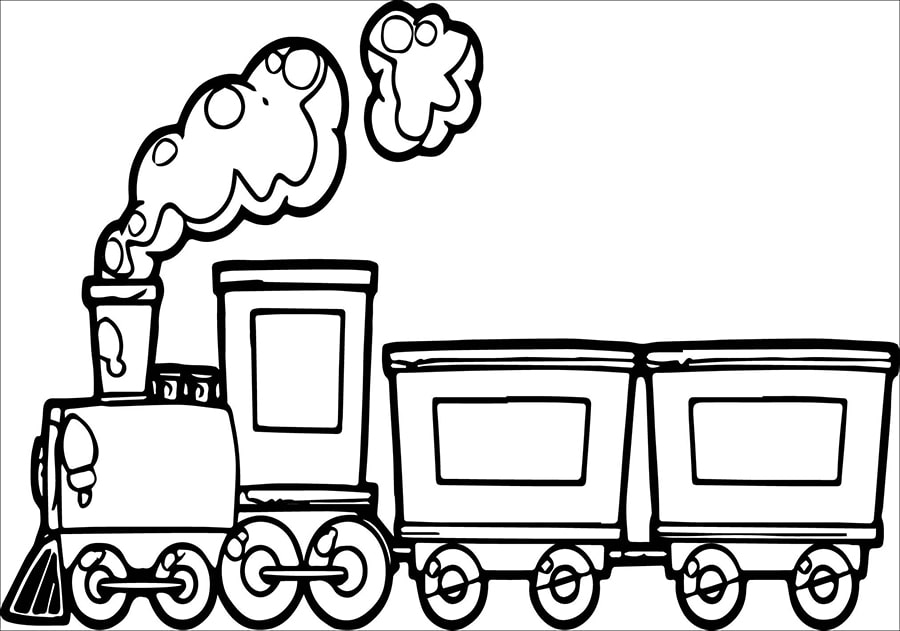 Dibujo de Precioso Tren para Colorear