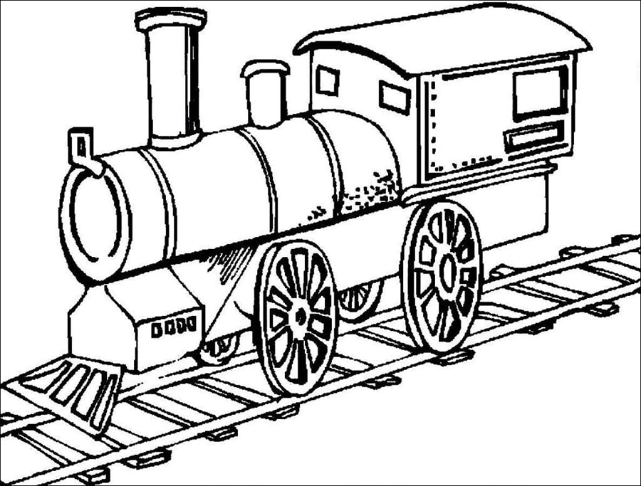 Dibujo de Tren Antiguo para Colorear