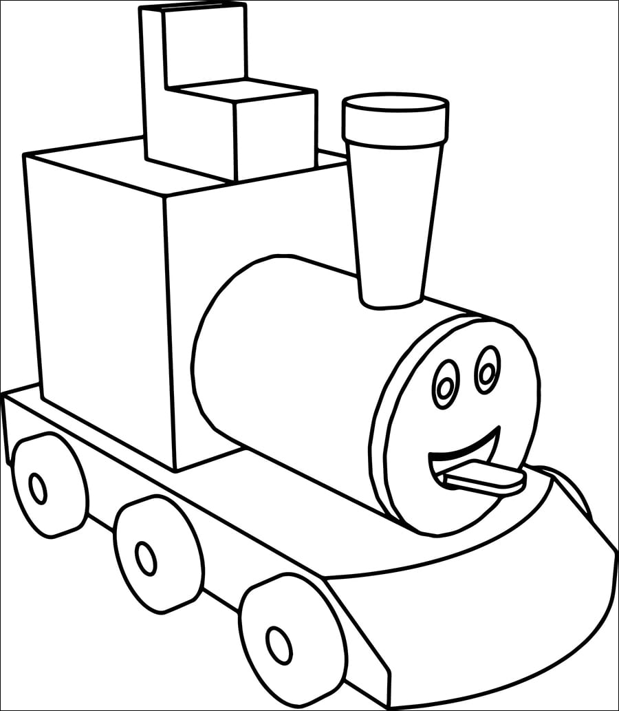 Dibujo de Tren de Juguete para Colorear