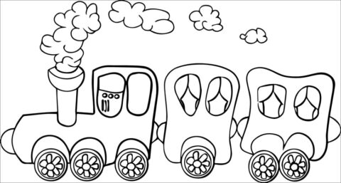 Dibujo de Tren Fresco para Colorear