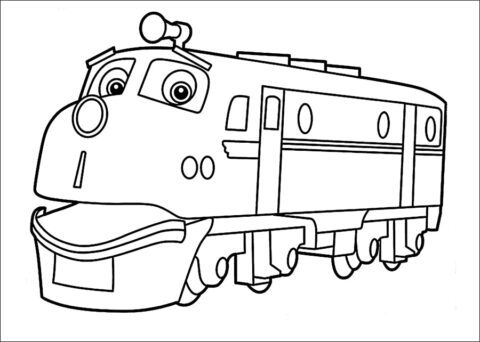 Dibujo de Tren Inteligente para Colorear