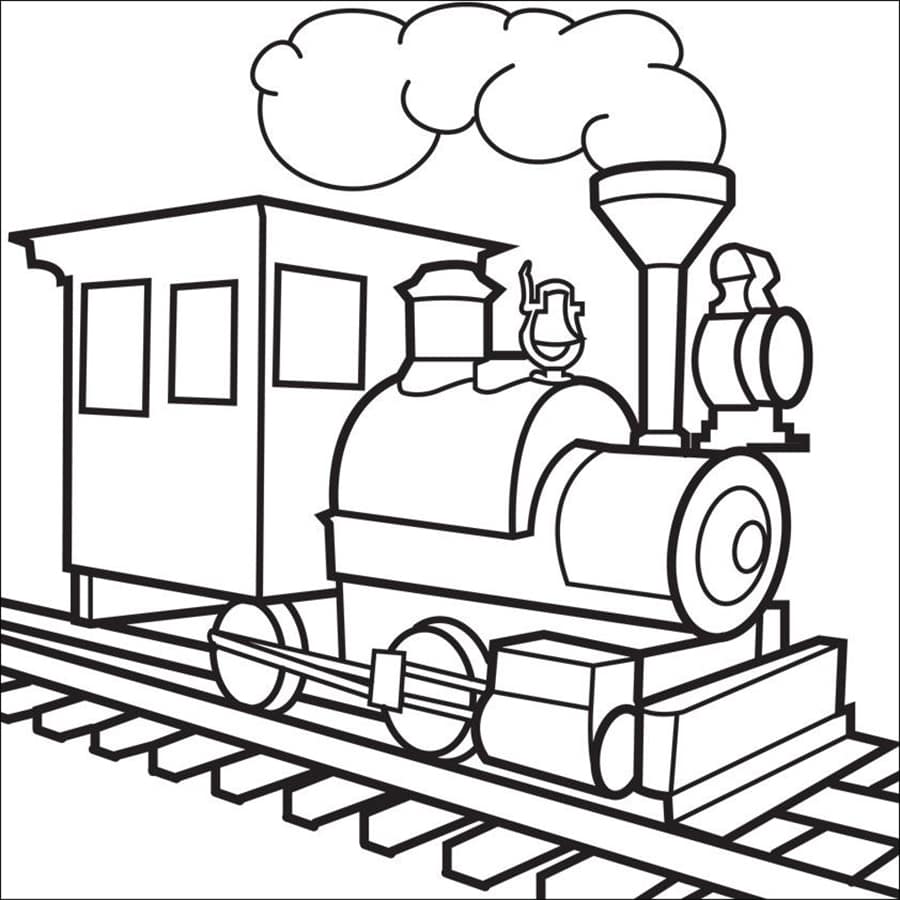 Dibujo de Tren Viejo para Colorear